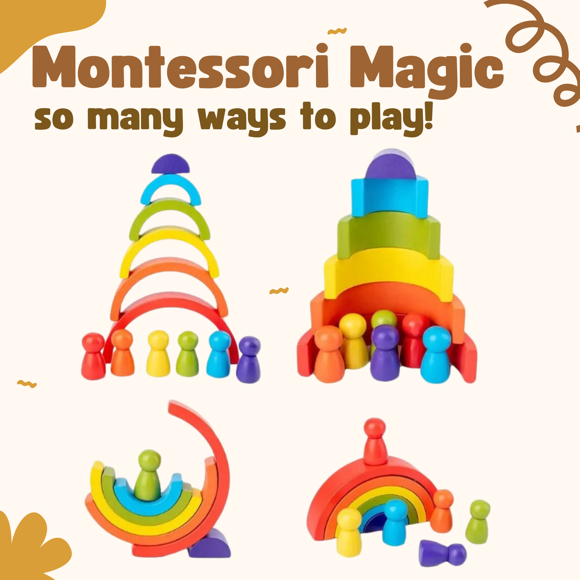 Montessori Magic: Rainbow Balance Set