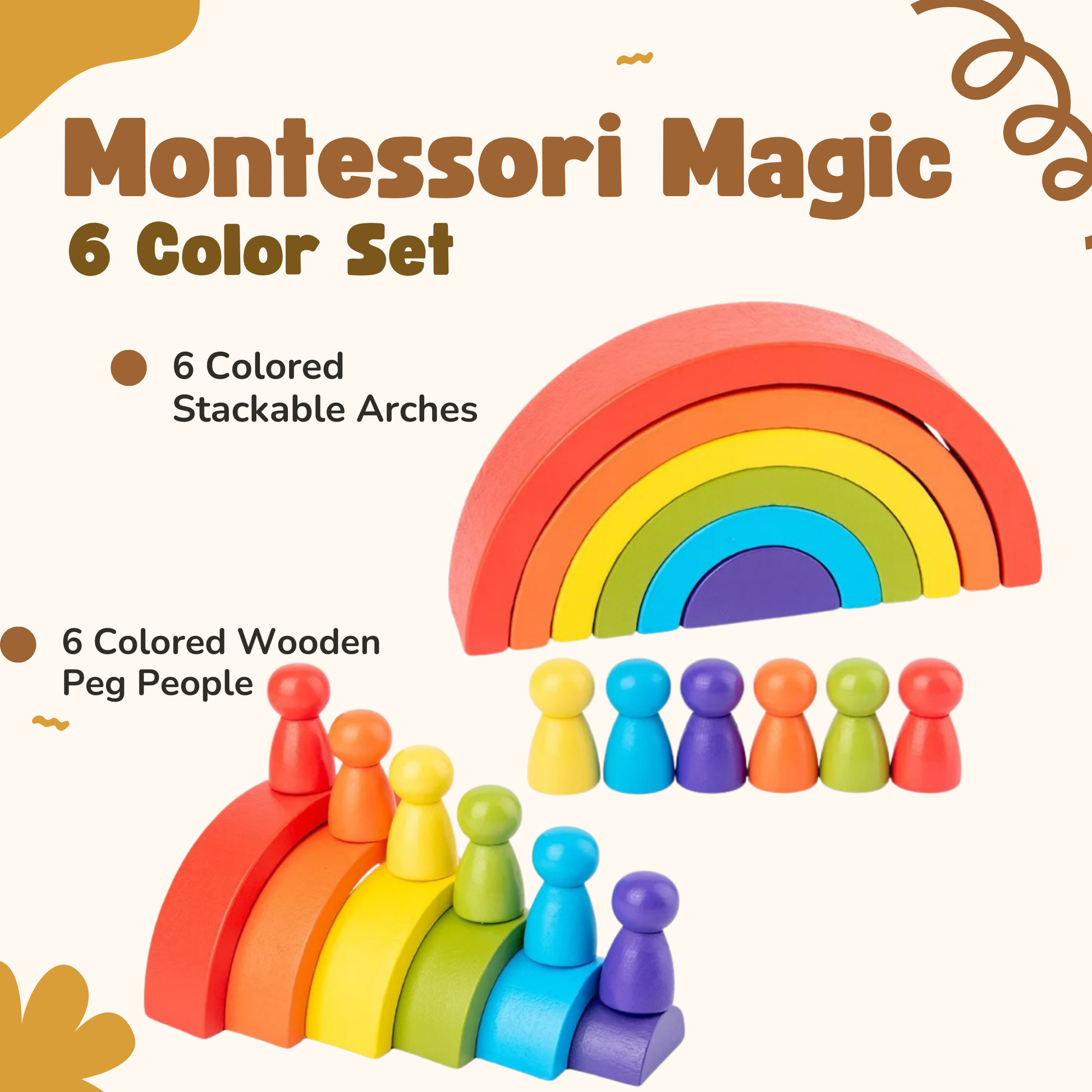 Montessori Magic: Rainbow Balance Set