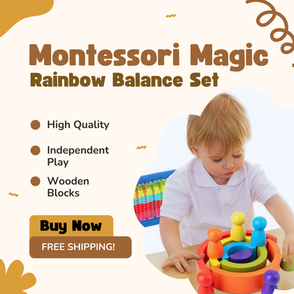 Montessori Magic: Rainbow Balance Set