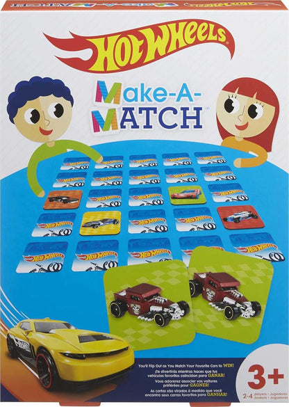 Hot Wheels Make-A-Match Card Game: Memory Card Game