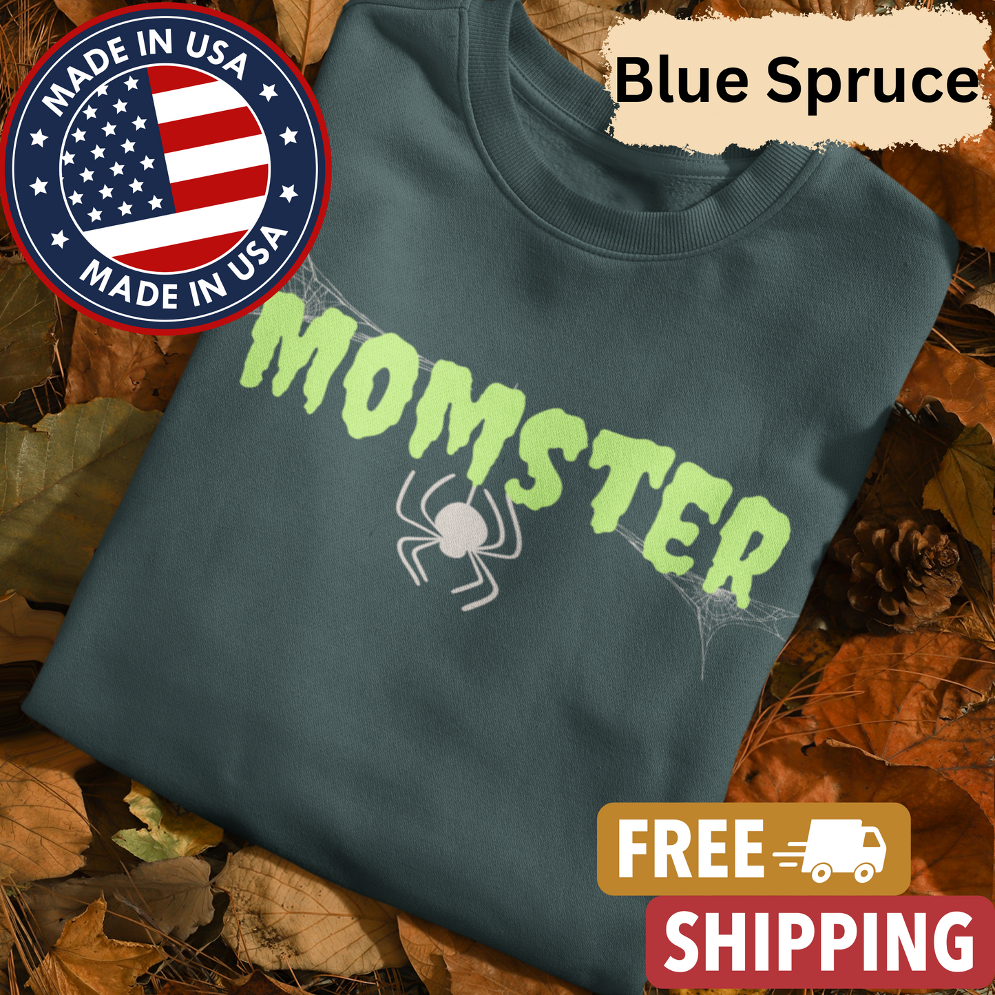 Spider "Momster" Sweatshirt l Family Shirt Set l Halloween l Mom Shirt l Fun l Gothic