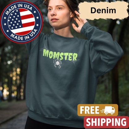 Spider "Momster" Sweatshirt l Family Shirt Set l Halloween l Mom Shirt l Fun l Gothic