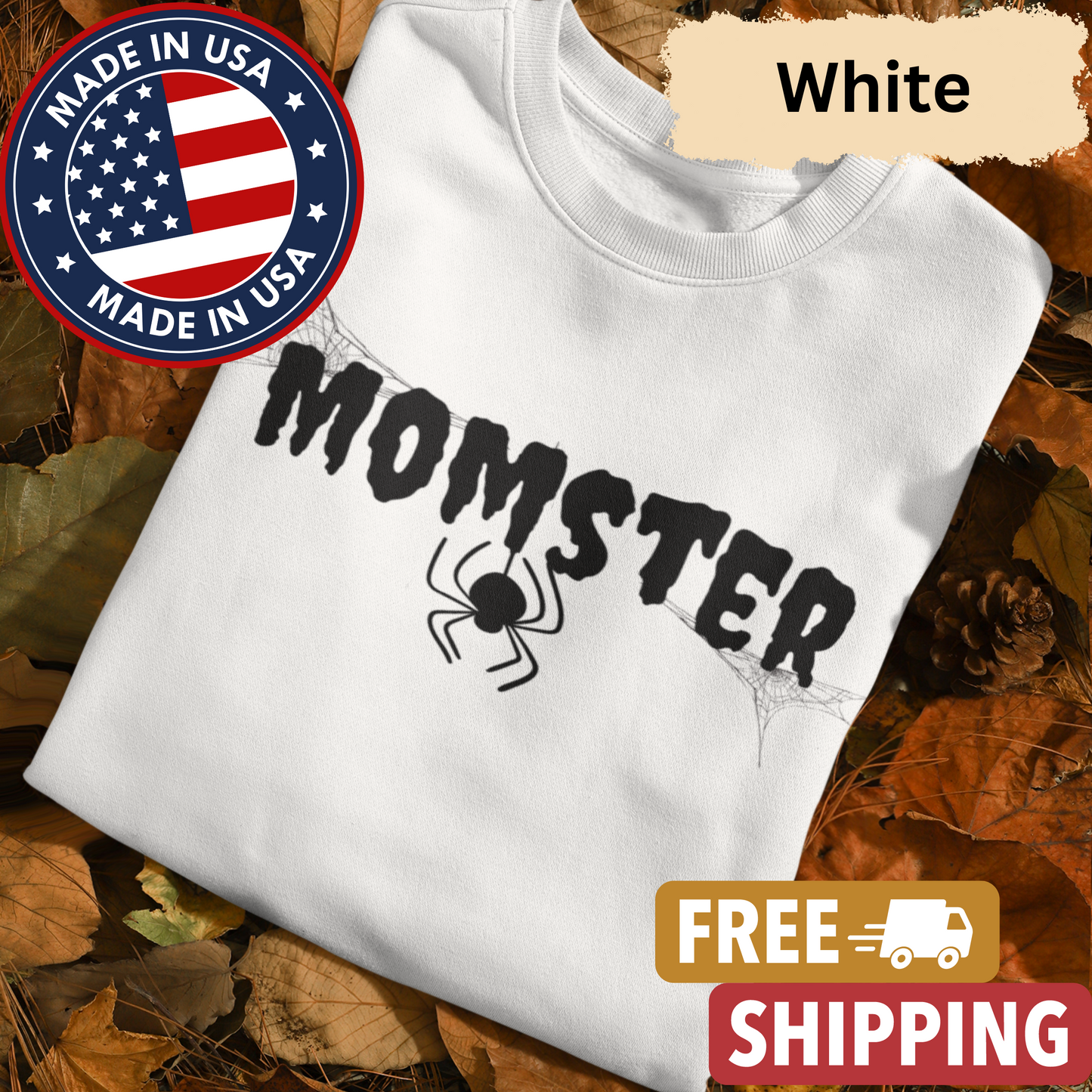 Spider "Momster" Sweatshirt l Family Shirt Set l Halloween l Mom Shirt l Fun l Gothic