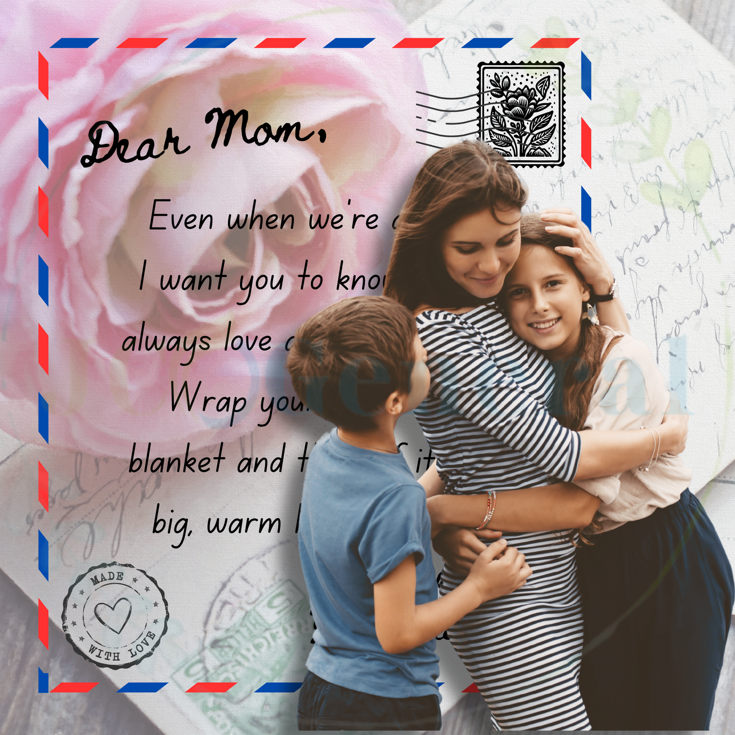 Personalized Dear Mom "Love and Cherish" Fleece Blanket-50x60