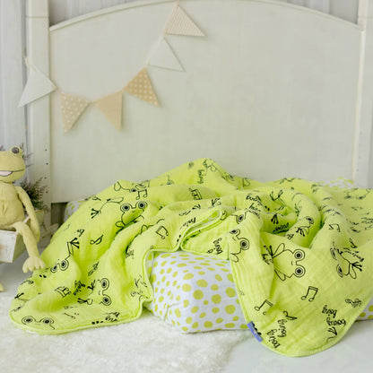 Cacha Frog Baby Muslin Cotton Comforter with Storage Bag