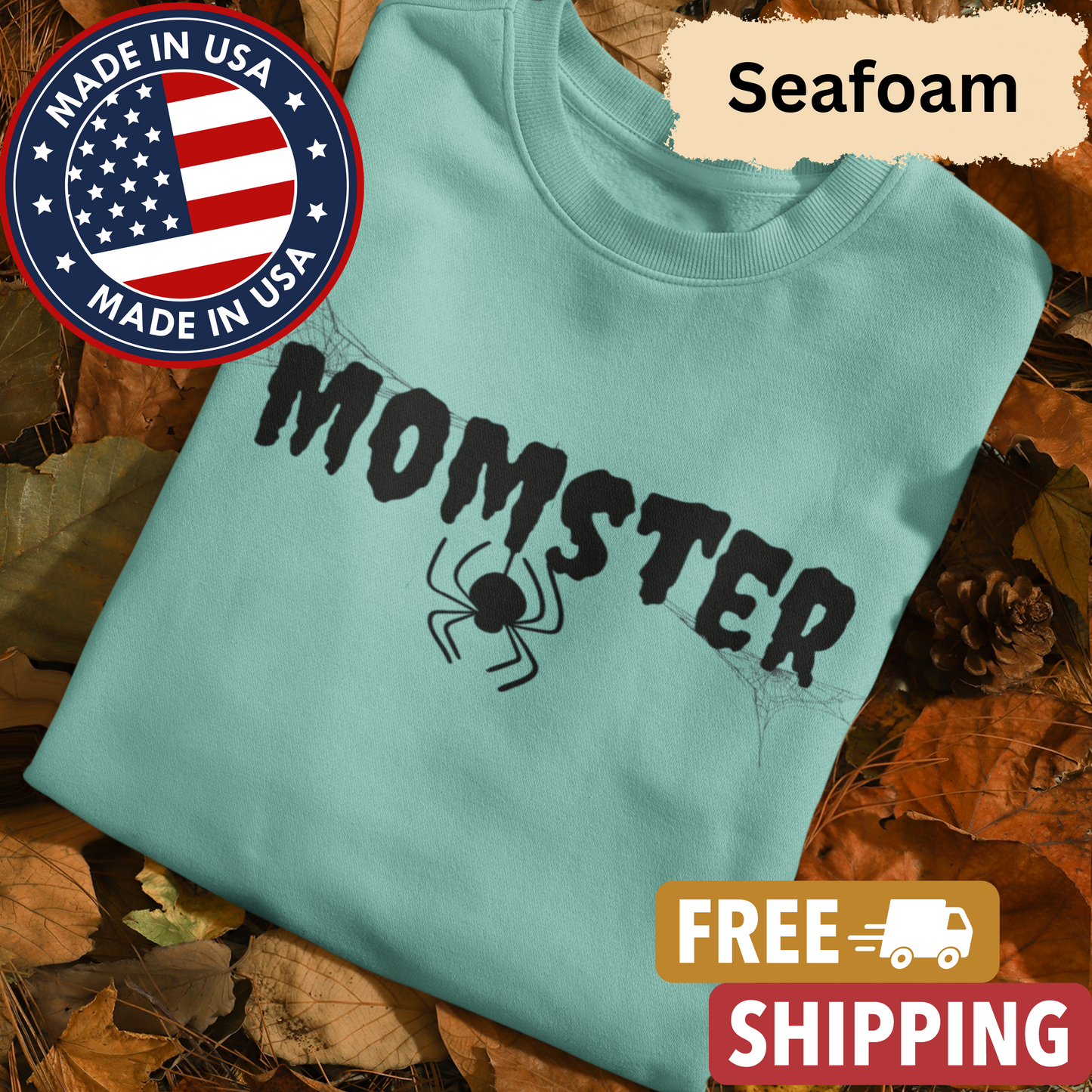 Spider "Momster" Sweatshirt l Family Shirt Set l Halloween l Mom Shirt l Fun l Gothic