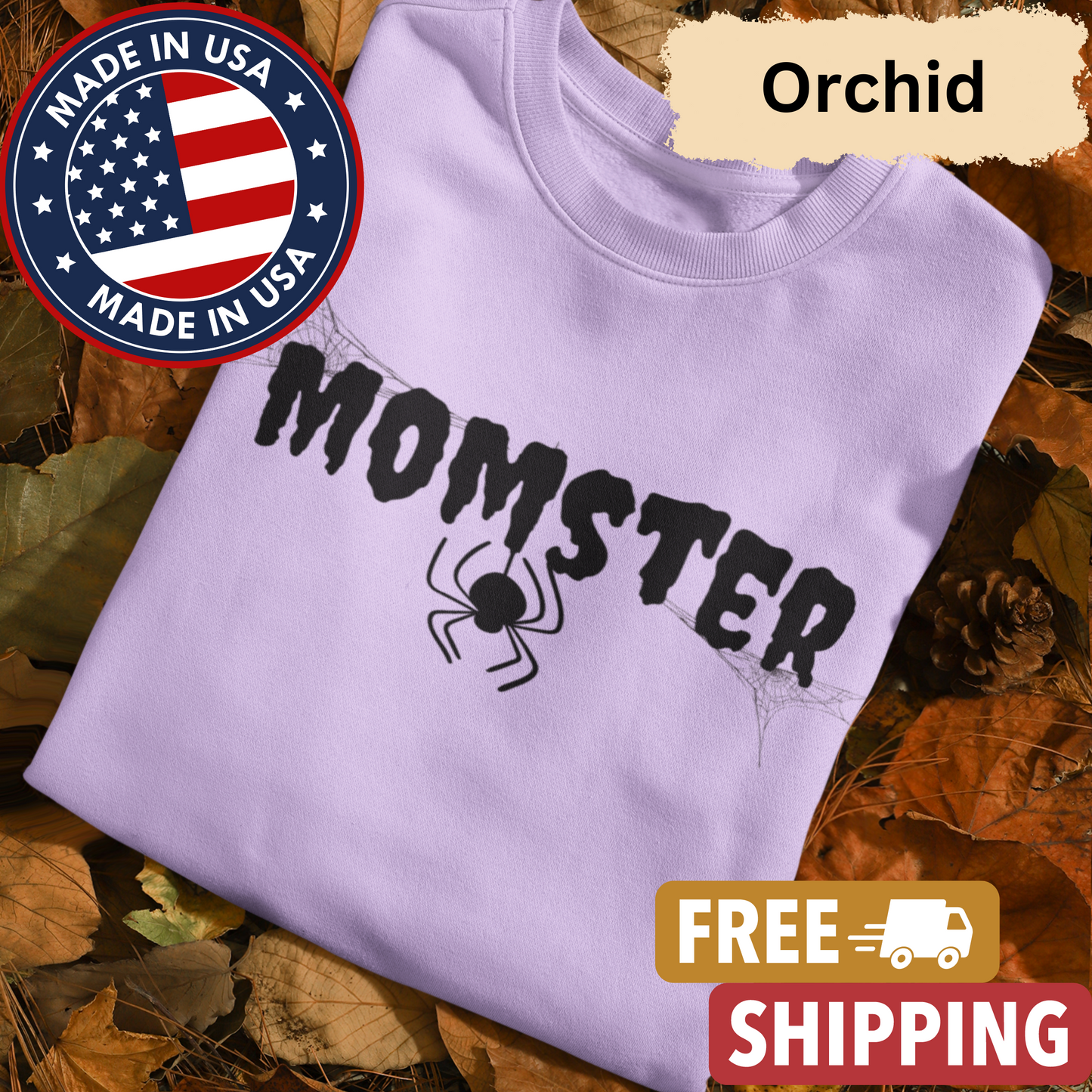 Spider "Momster" Sweatshirt l Family Shirt Set l Halloween l Mom Shirt l Fun l Gothic