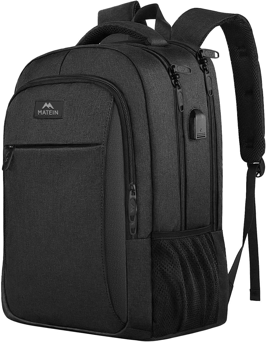 MATEIN Travel Laptop Backpack with USB Charging Port l 15.6 Inch Notebook Space