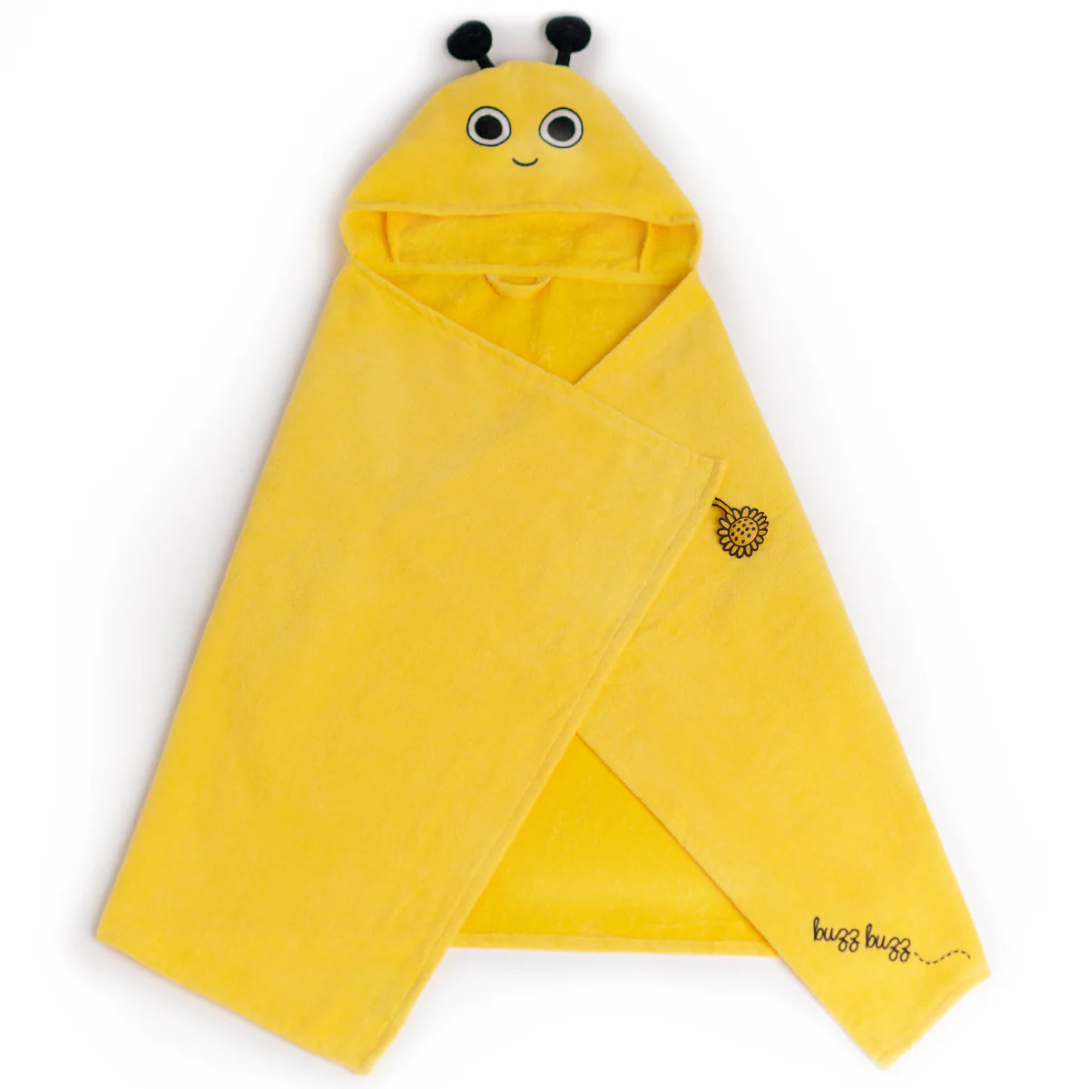 Buzzy Bee Velvet Hooded Baby/Toddler Towel