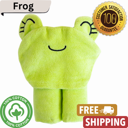 Cacha Frog Velvet Hooded Baby Towel