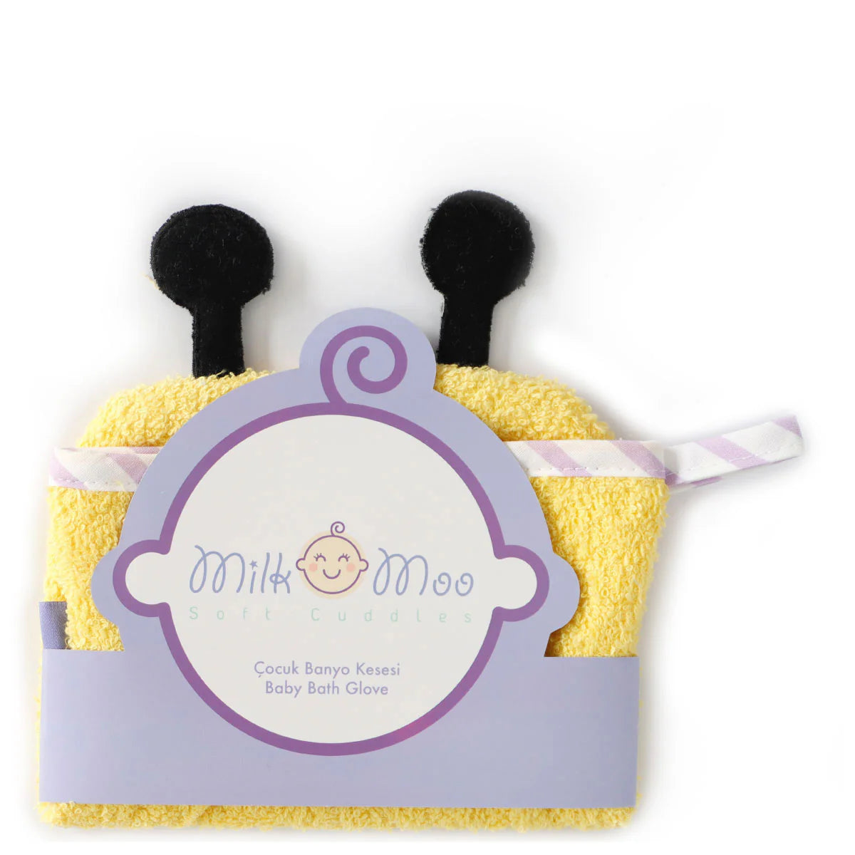 Buzzy Bee Bath Glove and Milavanda Baby Soap Set