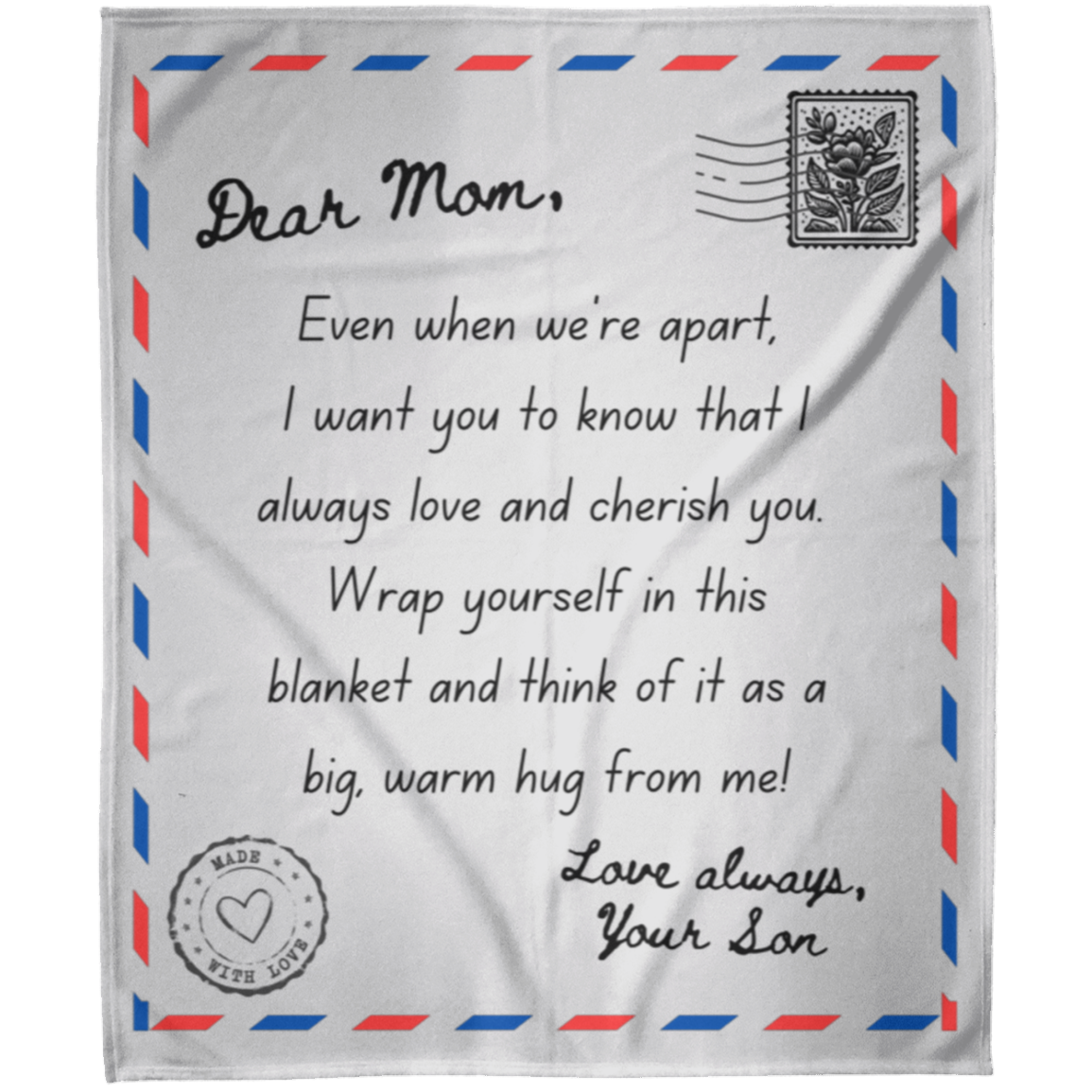 Dear Mom "Love and Cherish" Fleece Blanket-50x60