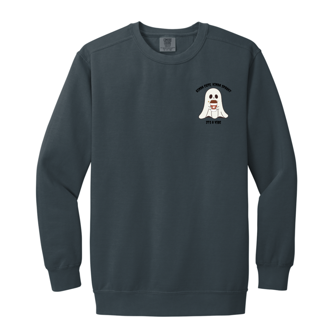 Coffee Ghost "It's a vibe" Sweatshirt l Halloween l Coffee Lovers l Ghost l Cute l Spooky l Fall