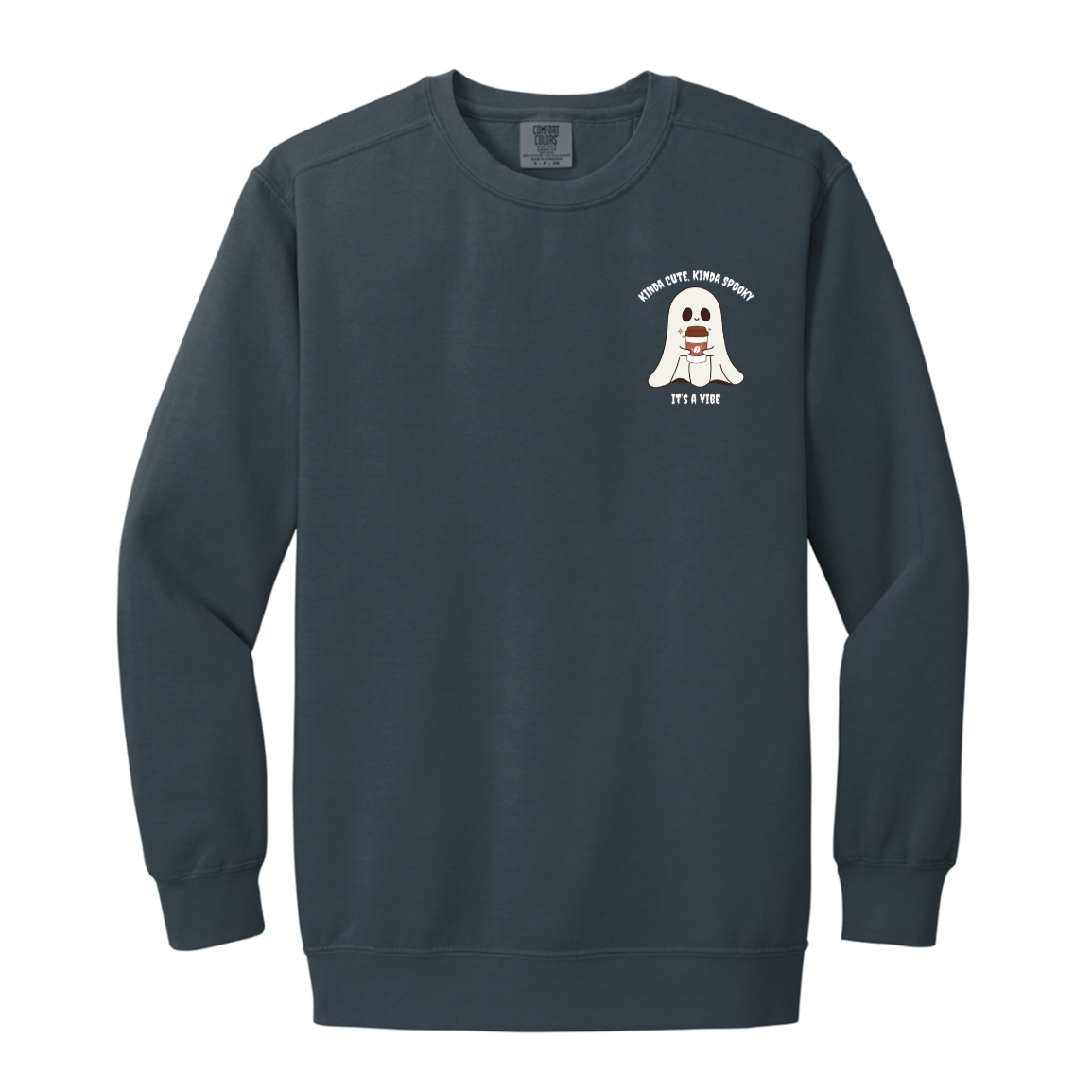 Coffee Ghost "It's a vibe" Sweatshirt l Halloween l Coffee Lovers l Ghost l Cute l Spooky l Fall