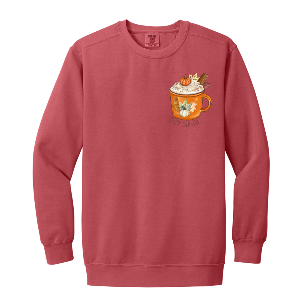 Pumpkin Spice Latte "Cozy Season" Adult Crewneck Sweatshirt l Pocket Design l Pumpkin Patch l PSL l Fall Shirt l Coffee l Basic