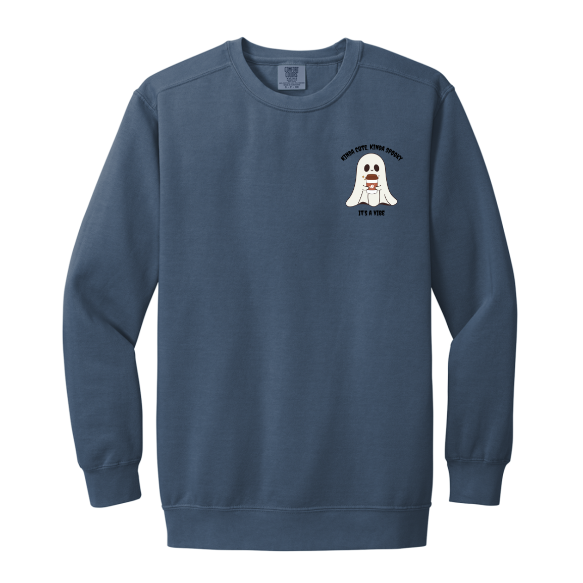 Coffee Ghost "It's a vibe" Sweatshirt l Halloween l Coffee Lovers l Ghost l Cute l Spooky l Fall