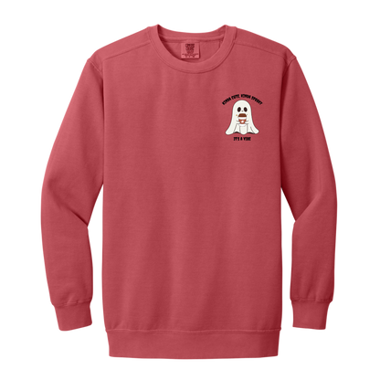 Coffee Ghost "It's a vibe" Sweatshirt l Halloween l Coffee Lovers l Ghost l Cute l Spooky l Fall