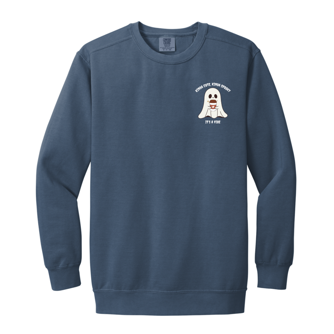 Coffee Ghost "It's a vibe" Sweatshirt l Halloween l Coffee Lovers l Ghost l Cute l Spooky l Fall