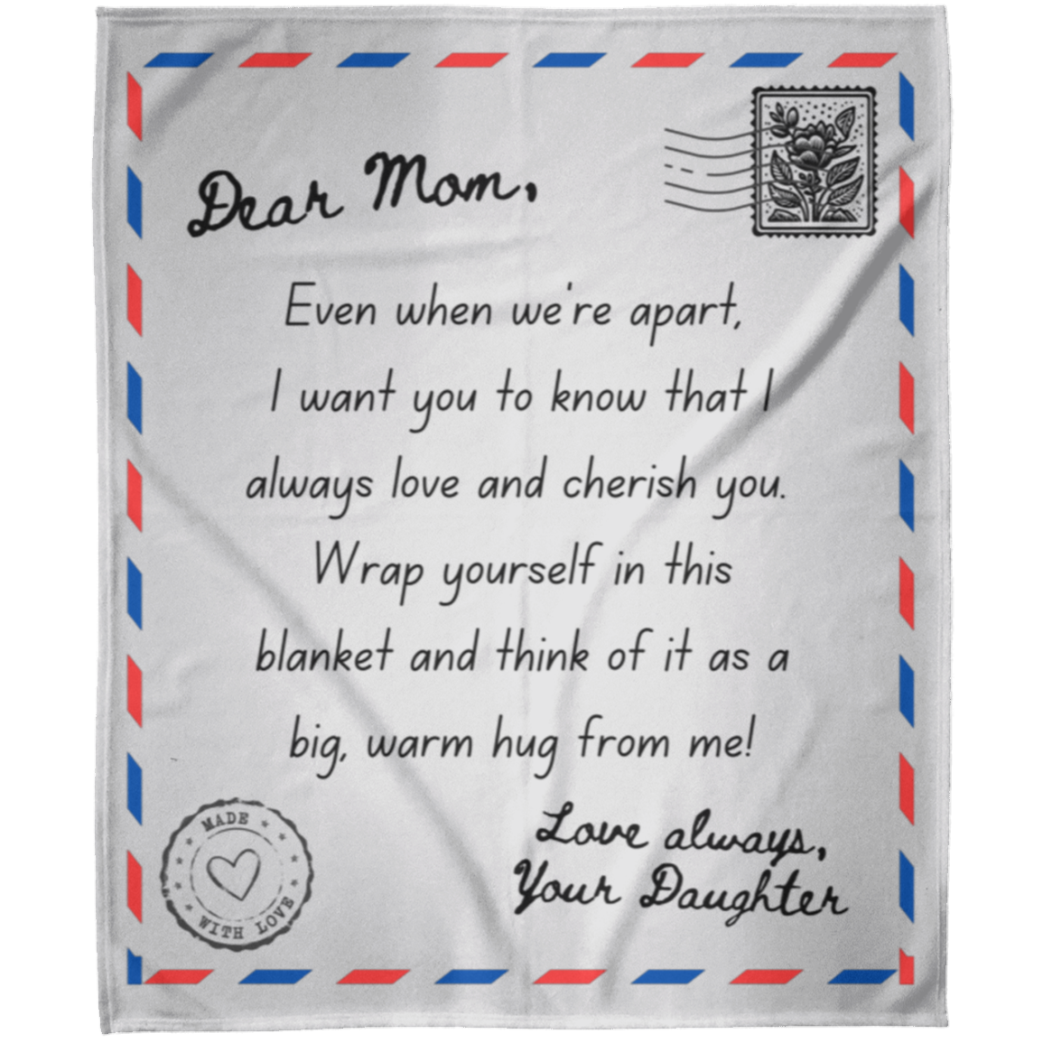 Dear Mom "Love and Cherish" Fleece Blanket-50x60