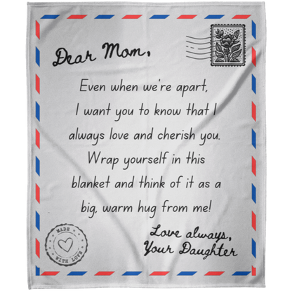 Dear Mom "Love and Cherish" Fleece Blanket-50x60