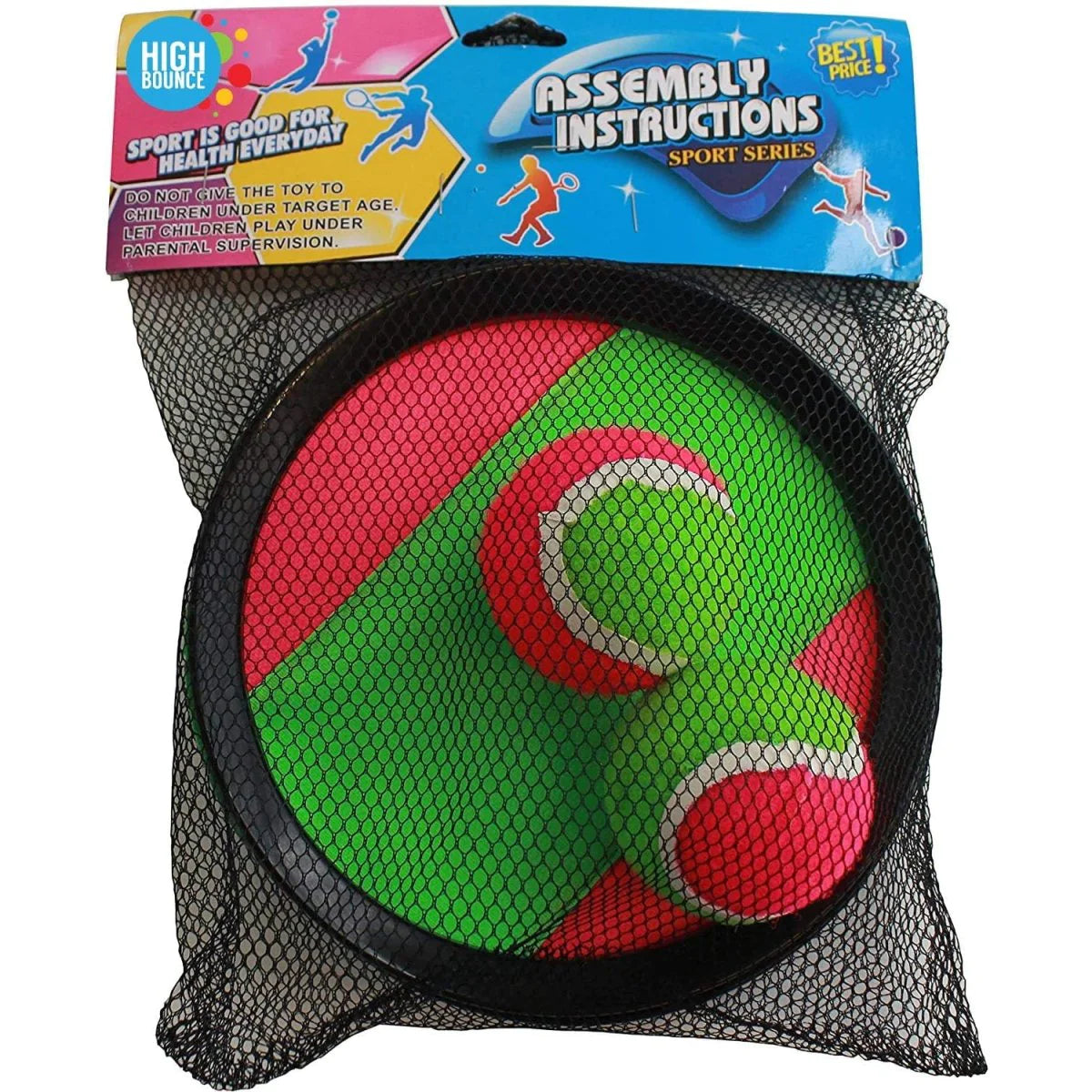 Hook and Latches Toss and Catch Game Set for 2 Players -BONUS- Includes 2 Balls and Mesh Bag