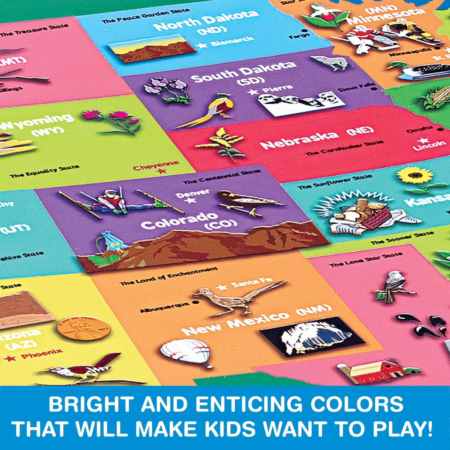 Great States Geography Board Game: Education Through Play Collection