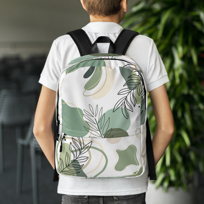 Abstract Fern in Green Backpack