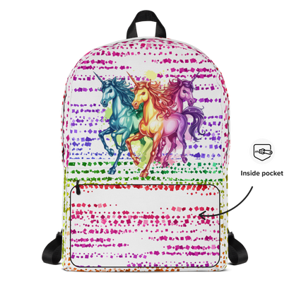 Rainbow Triple Unicorn Backpack