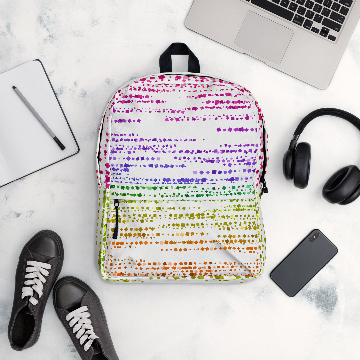 Geometric Rainbow Backpack