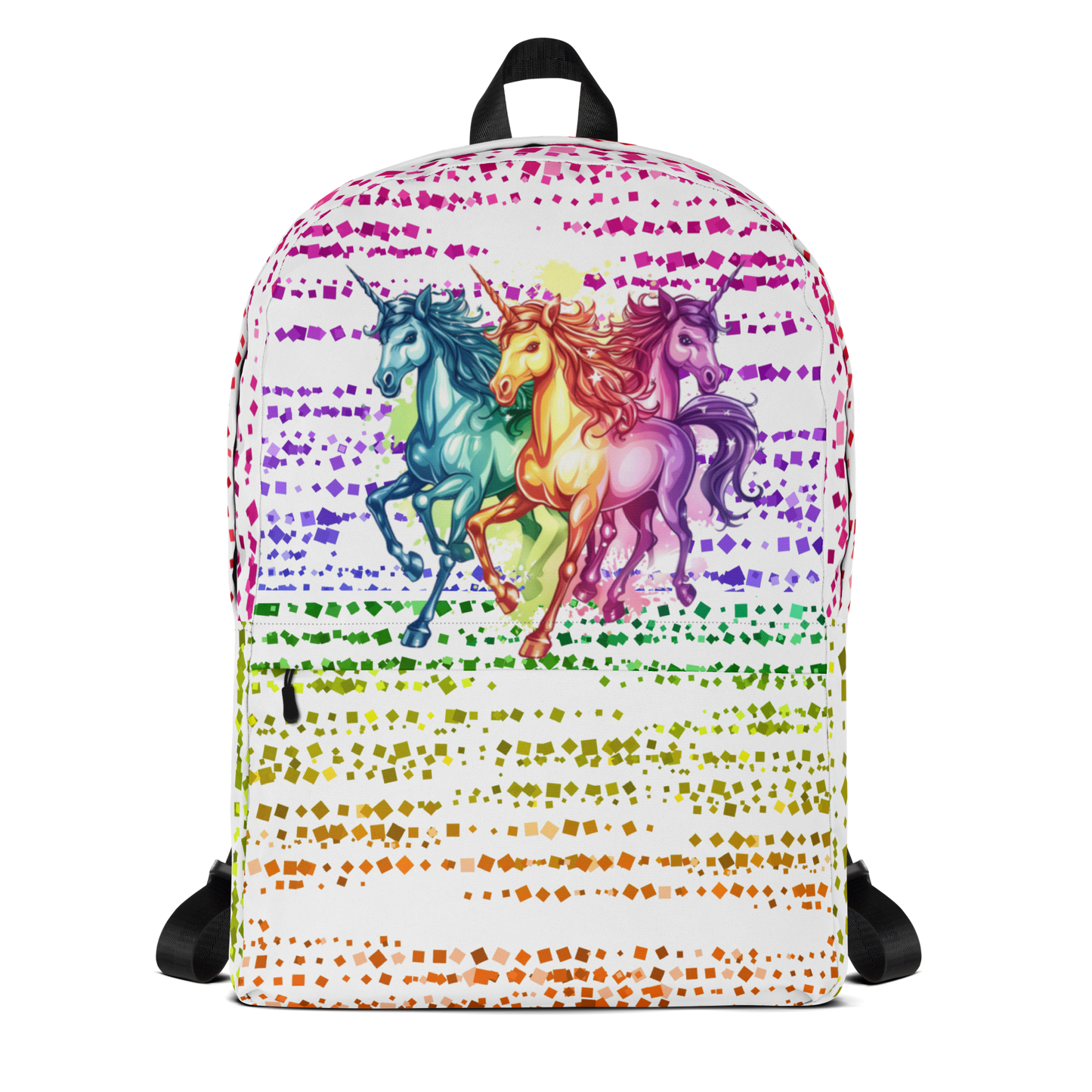 Rainbow Triple Unicorn Backpack