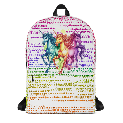 Rainbow Triple Unicorn Backpack