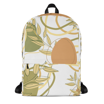 Abstract Fern in Autumn Orange and Gold Backpack