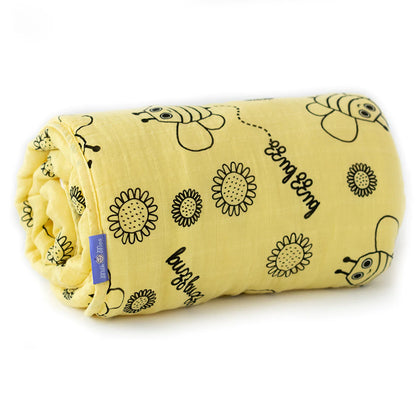 Buzzy Bee Baby Muslin Comforter with Storage Bag