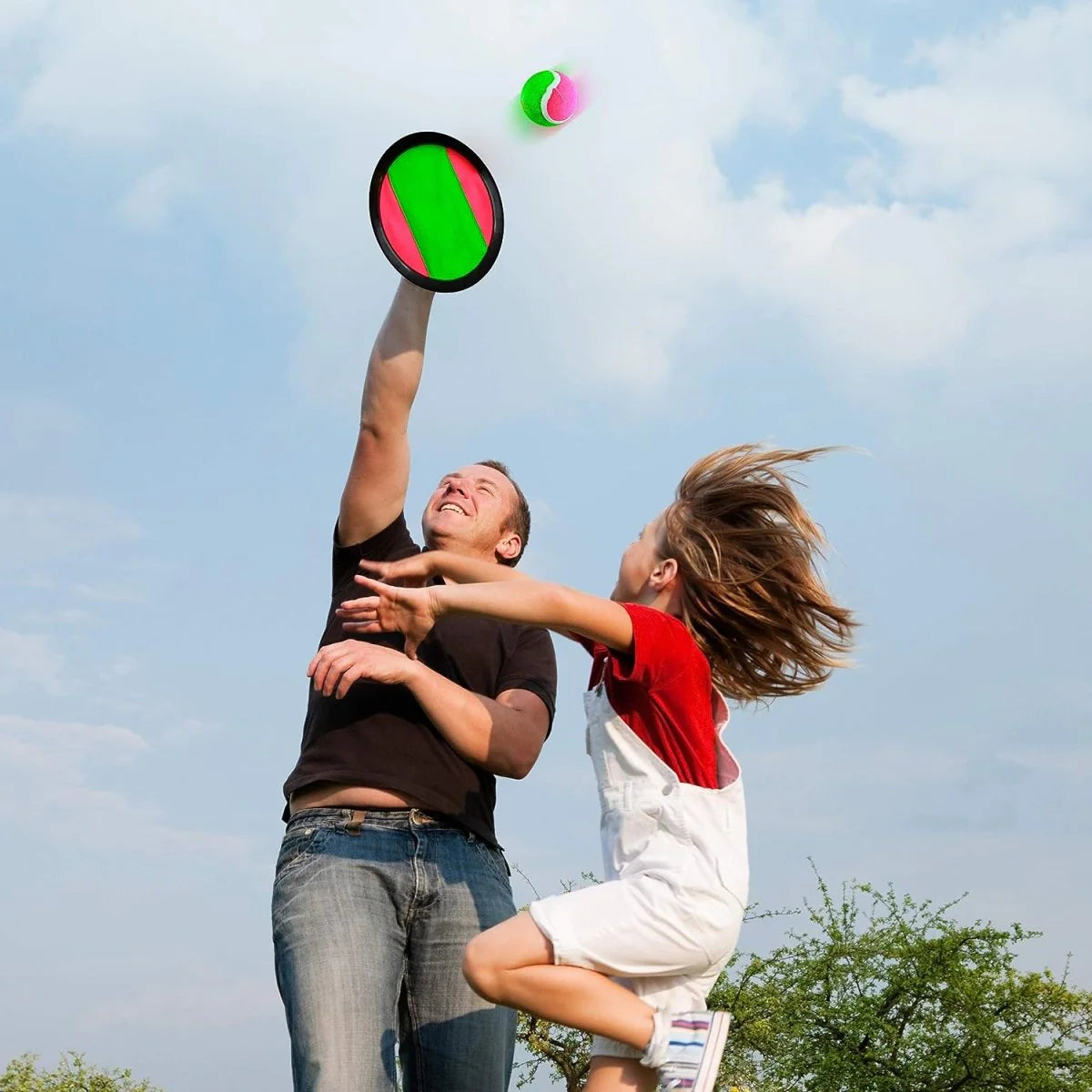 Hook and Latches Toss and Catch Game Set for 2 Players -BONUS- Includes 2 Balls and Mesh Bag