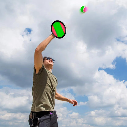 Hook and Latches Toss and Catch Game Set for 2 Players -BONUS- Includes 2 Balls and Mesh Bag