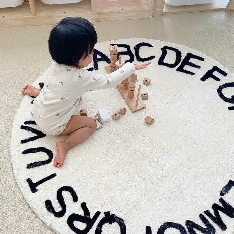 Cozy Cartoon Round Plush Carpet