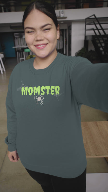 Spider "Momster" Sweatshirt l Family Shirt Set l Halloween l Mom Shirt l Fun l Gothic